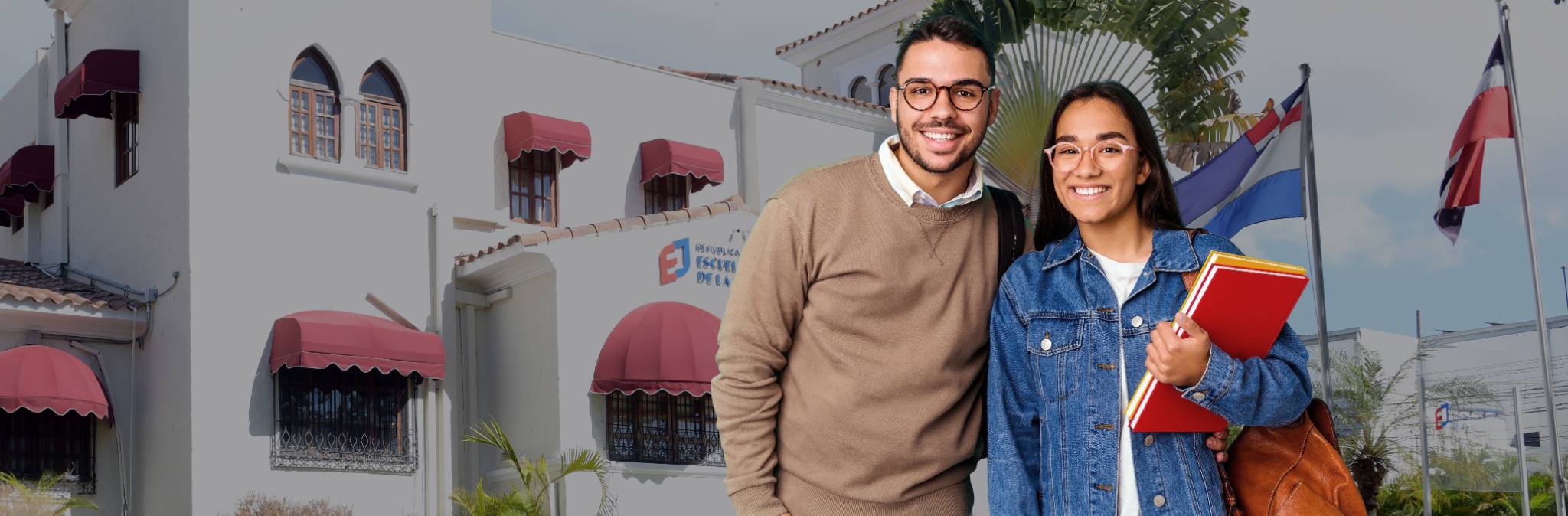 Campus ENJ - Fachada y estudiantes