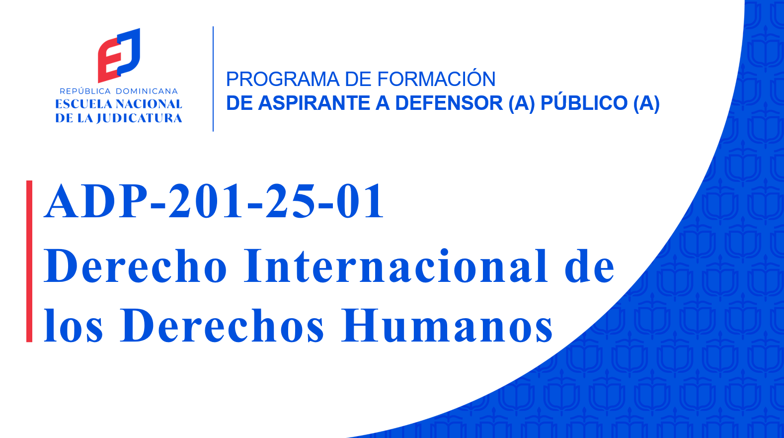 ADP-201-25-01 Asignatura Derecho Internacional de los Derechos Humanos (ADP 2025)